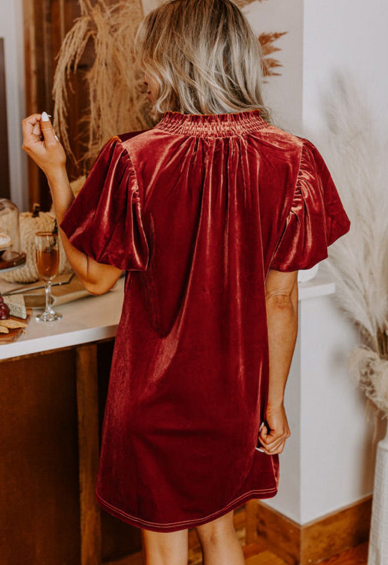 Cinnamon Velvet Dress