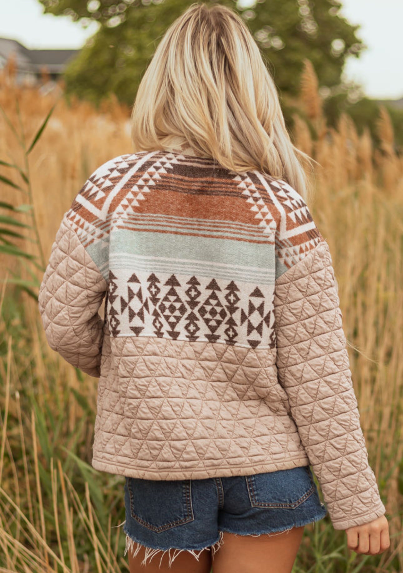 Light Beige Patchwork Jacket