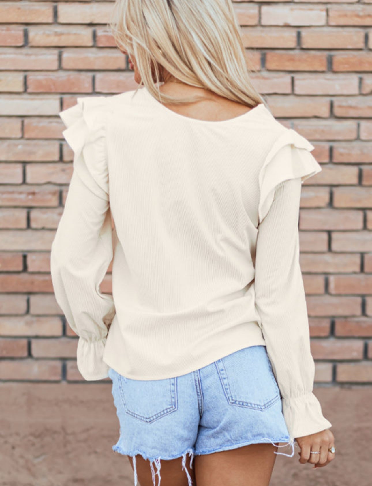 Long Sleeve Ruffled Top